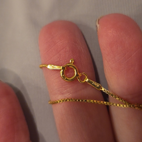 LV lock no key on 32" sterling silver goldtone plated chain lock #308 - Picture 5 of 7